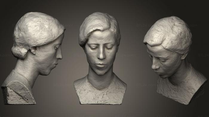 Бюсты и головы античные и исторические (Weibliches, BUSTA_0734) 3D модель для ЧПУ станка